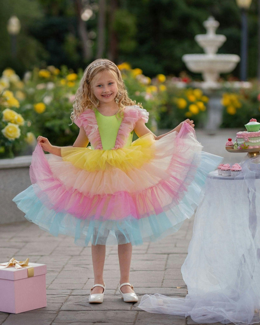 Neon Glow Pastel Princess Dress