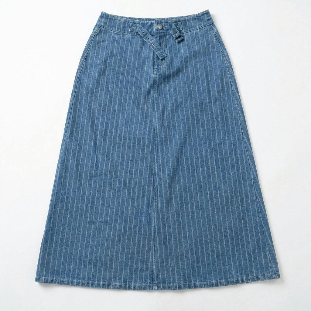 Teen Denim Pinstriped Skirt