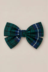 Hair Bows in Emerald Plaid