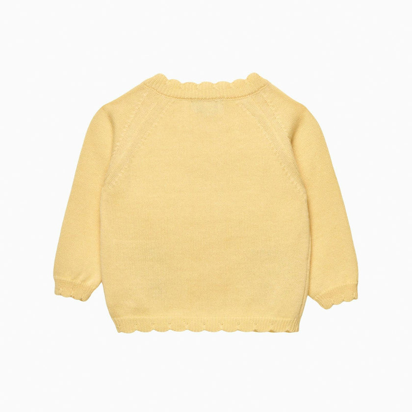 Baby Bunny Cardigan in Lemon
