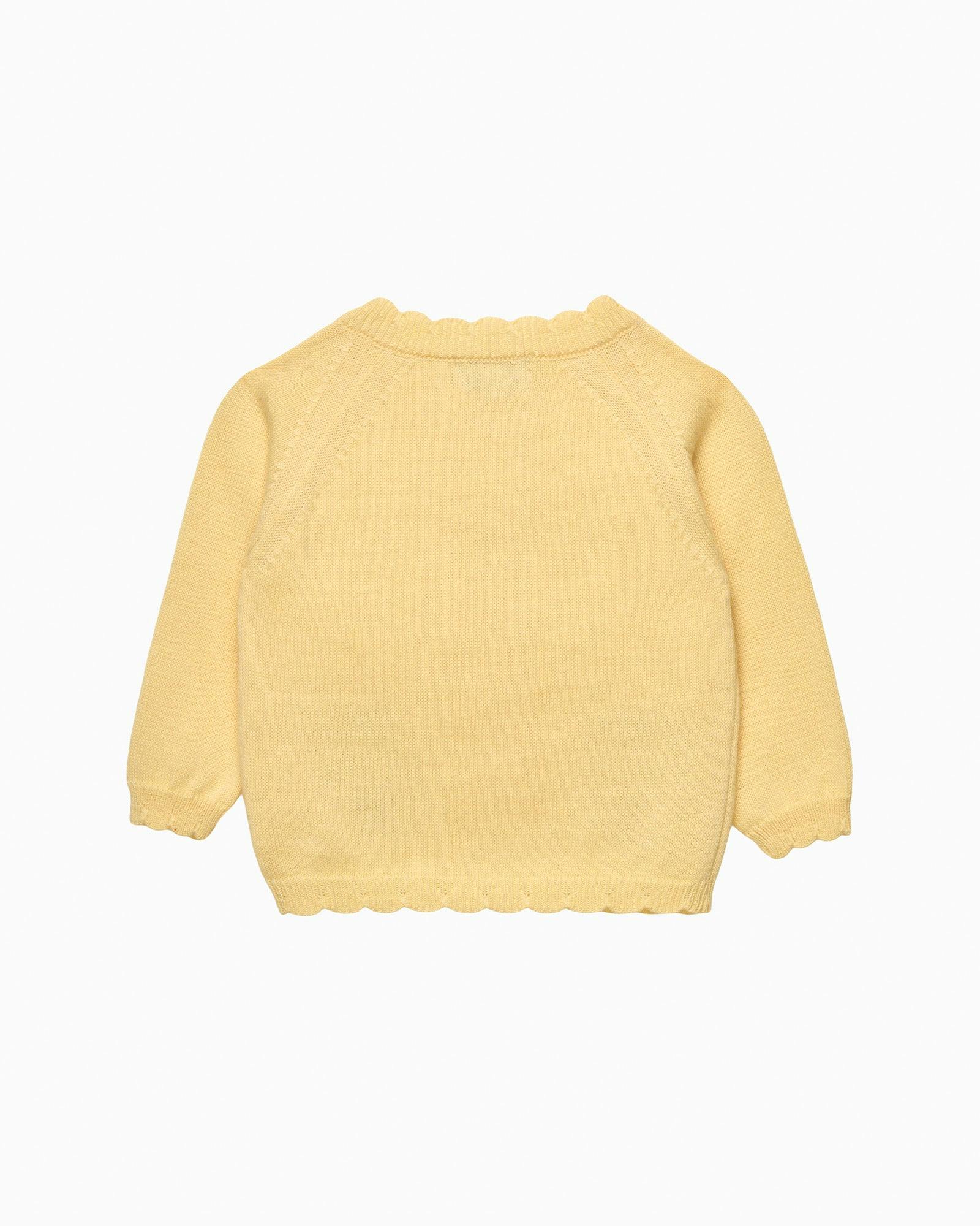 Baby Bunny Cardigan in Lemon