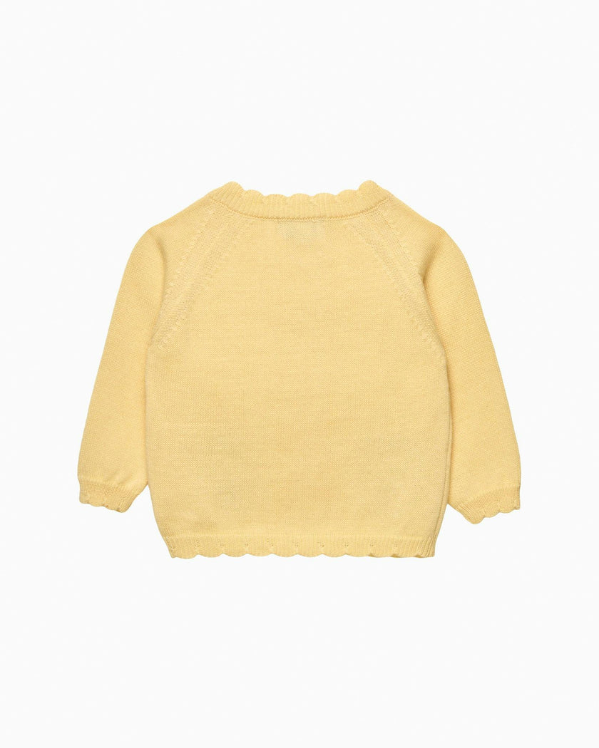 Baby Bunny Cardigan in Lemon