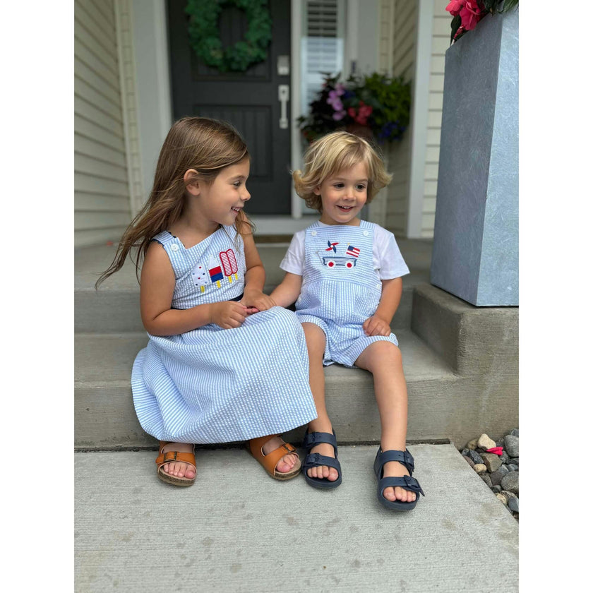 Seersucker Dress With Popsicles
