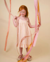 Alena dress - Pink Strips print