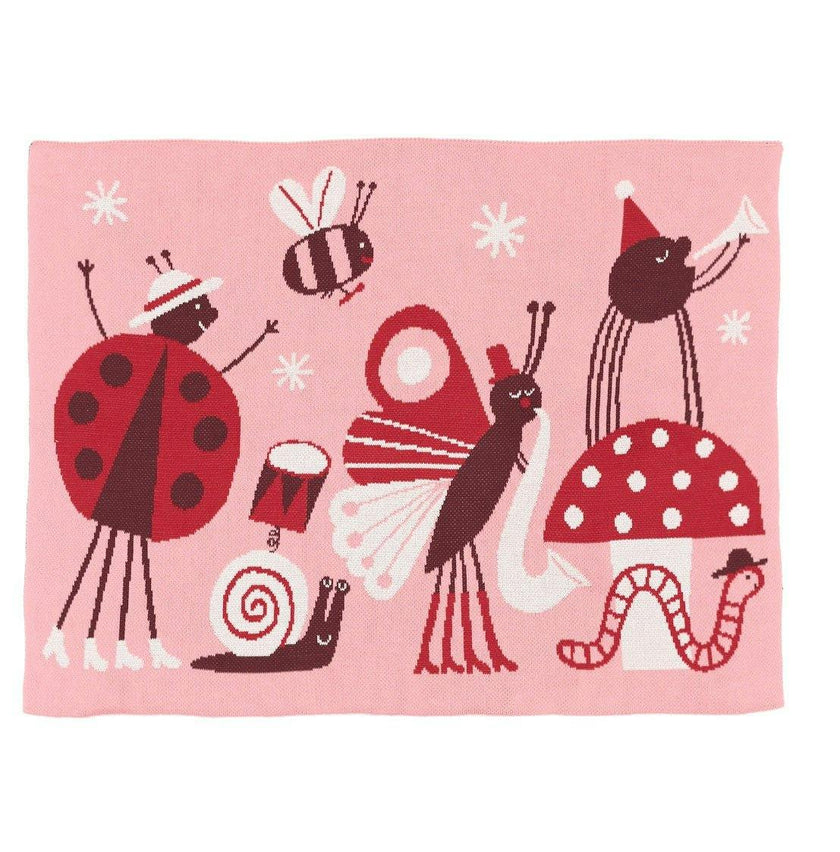 Bug Band Knit Mini Blanket