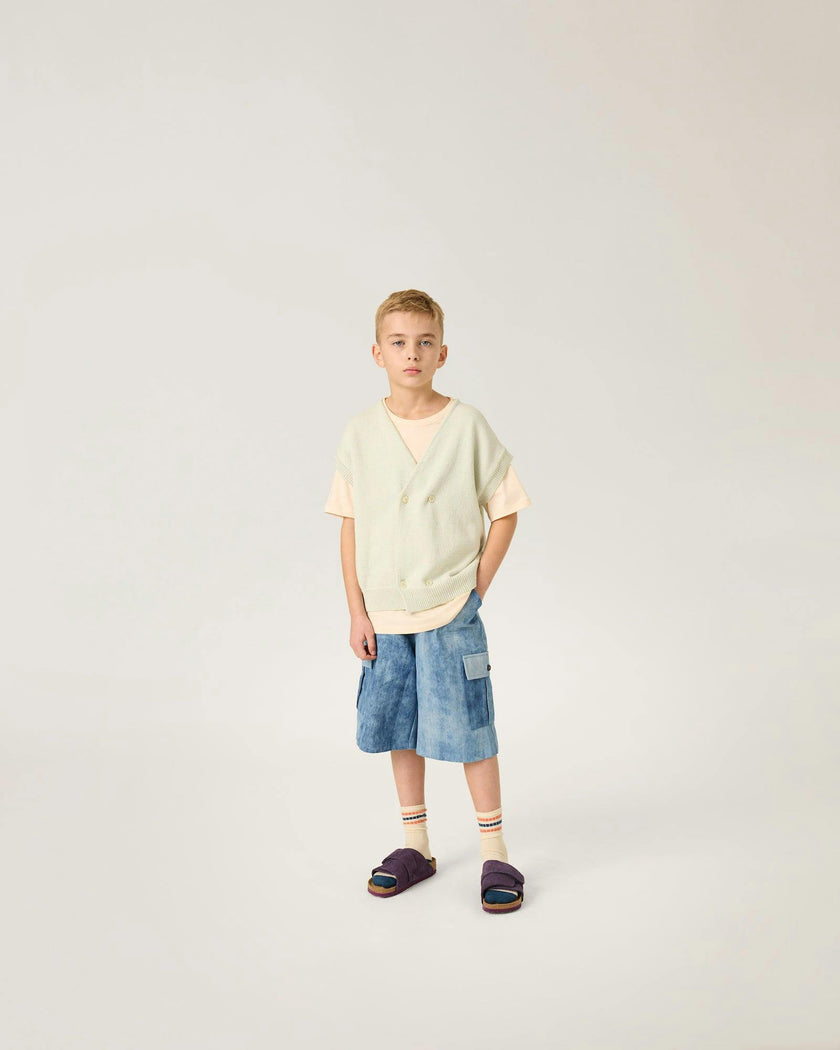 Graffiti Sleeveless Cardigan