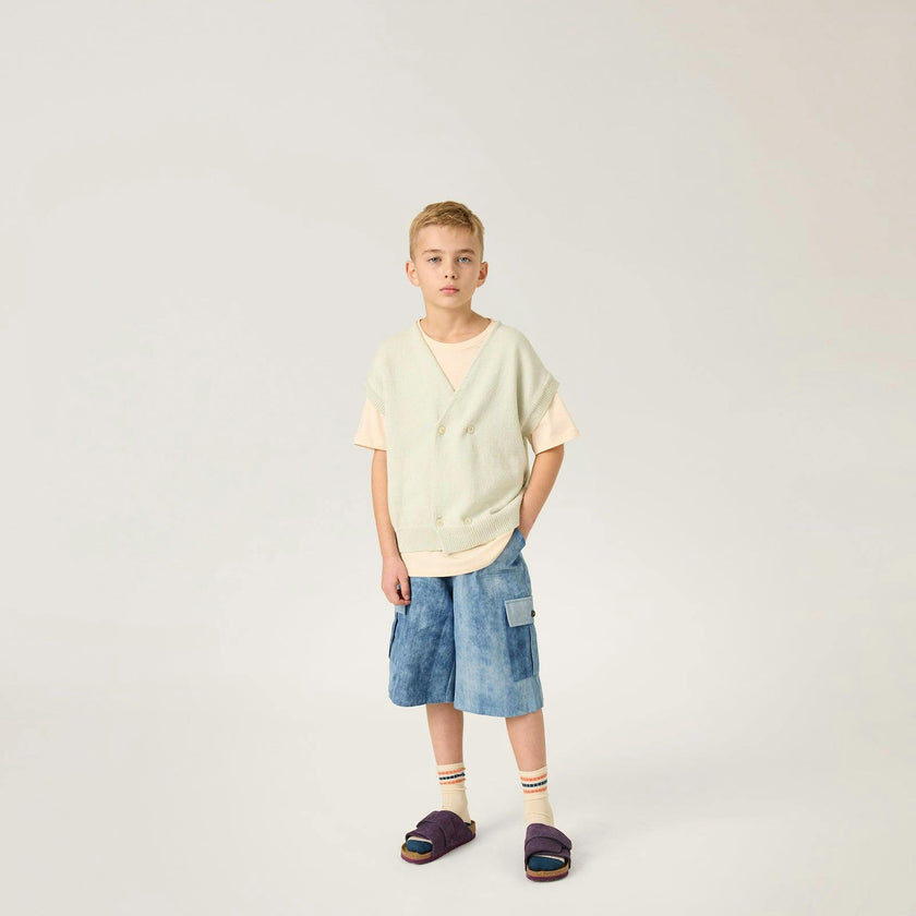 Graffiti Sleeveless Cardigan