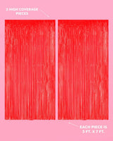 Cherry Red Curtain - set of 2 curtains
