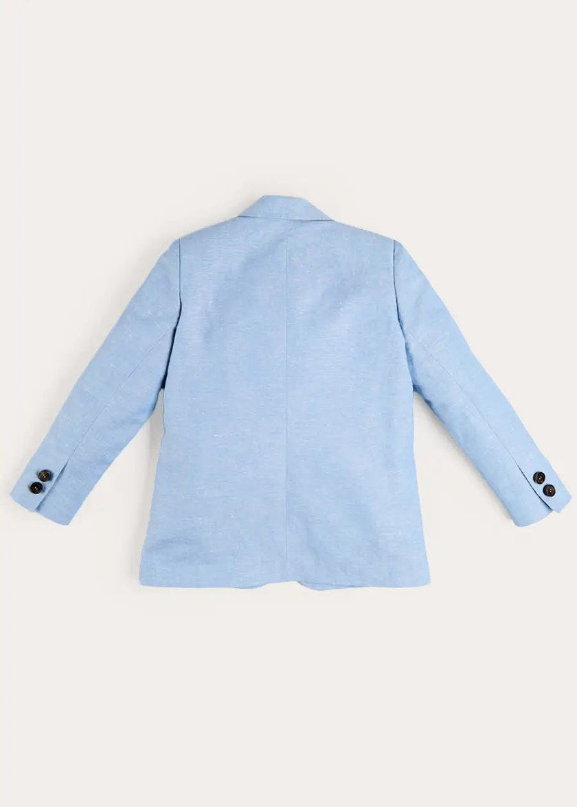 Plain Patch Pocket Blazer in Sky Blue (4- 10yrs)