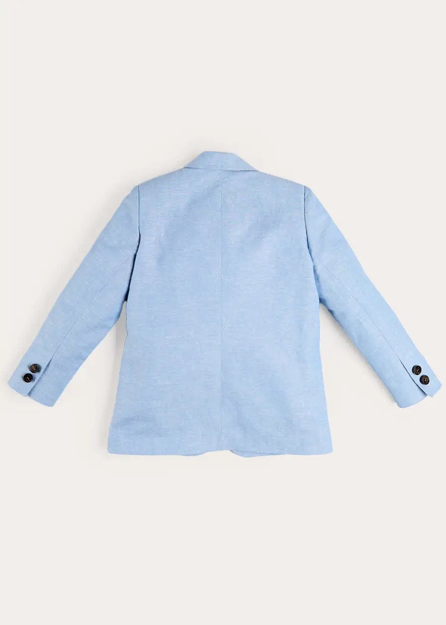Plain Patch Pocket Blazer in Sky Blue (4- 10yrs)
