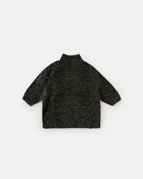 Boxy Mock Neck Sweater - Fuzzy