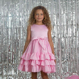 Arabella Frill Satin Girls Party Dress