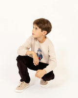 Kids Winter Pup Sweater in Beige