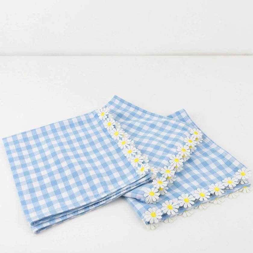 Daisy Gingham Cloth Napkins