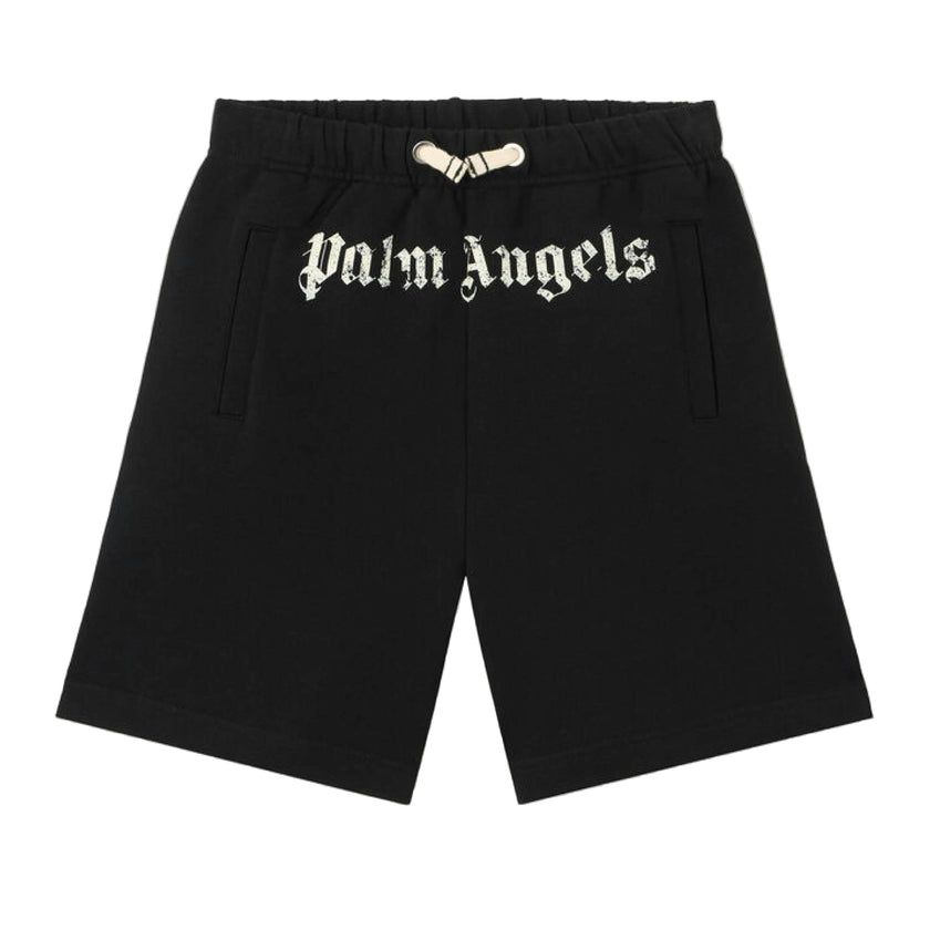 Black Brushed Logo Sweatshorts