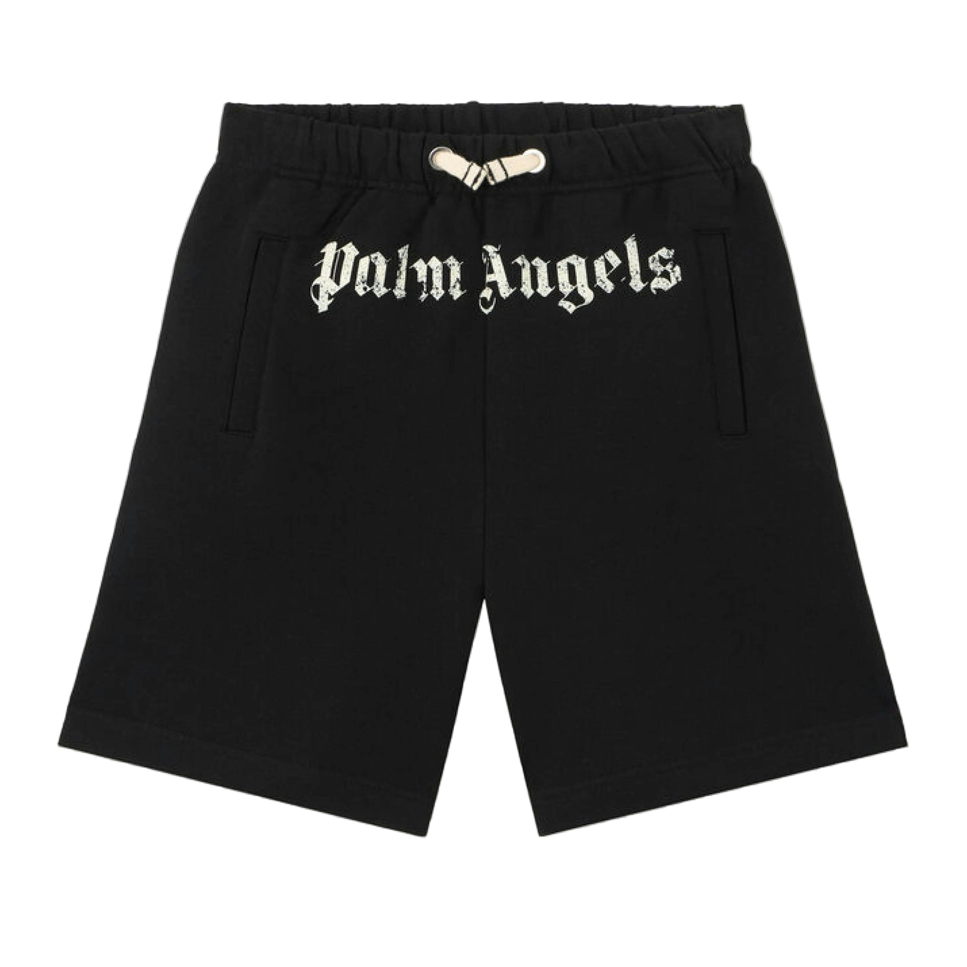 Black Brushed Logo Sweatshorts