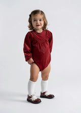 Velvet Lace Bubble Burgandy