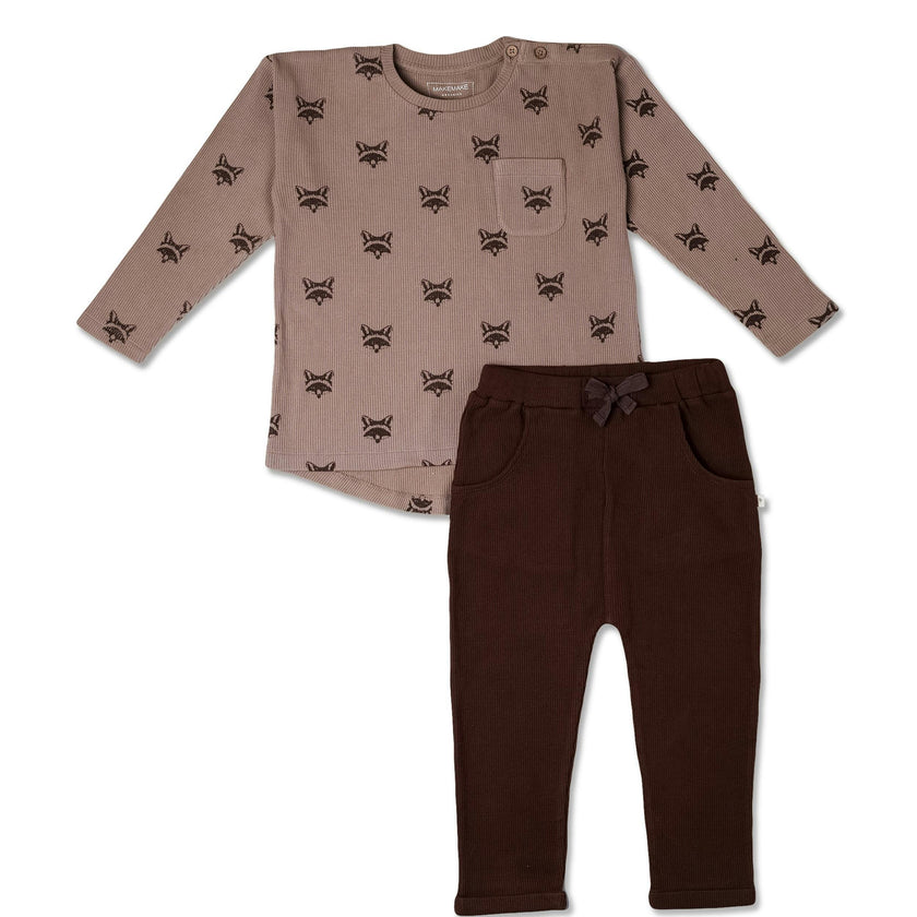 Organic Tee & Foldover Pants Set