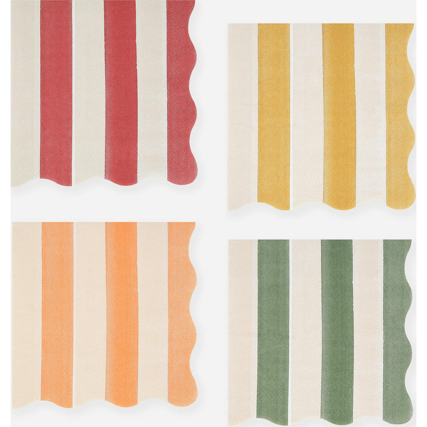 Fall Stripe Small Napkins