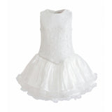 White Arabella Floral Tulle Dress