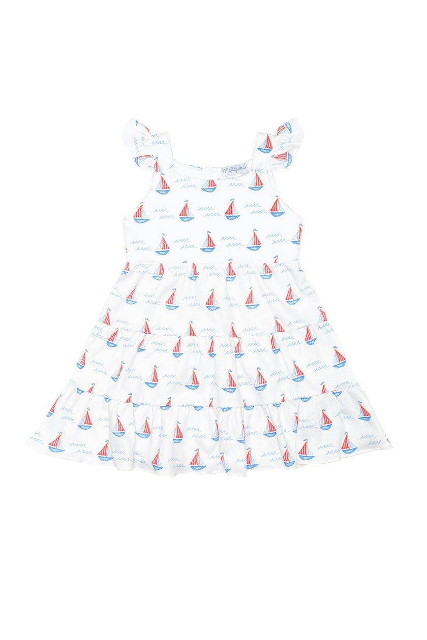 Sailboats Ruffle Dress