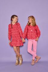 Riviera Top - Cambridge Crimson Floral