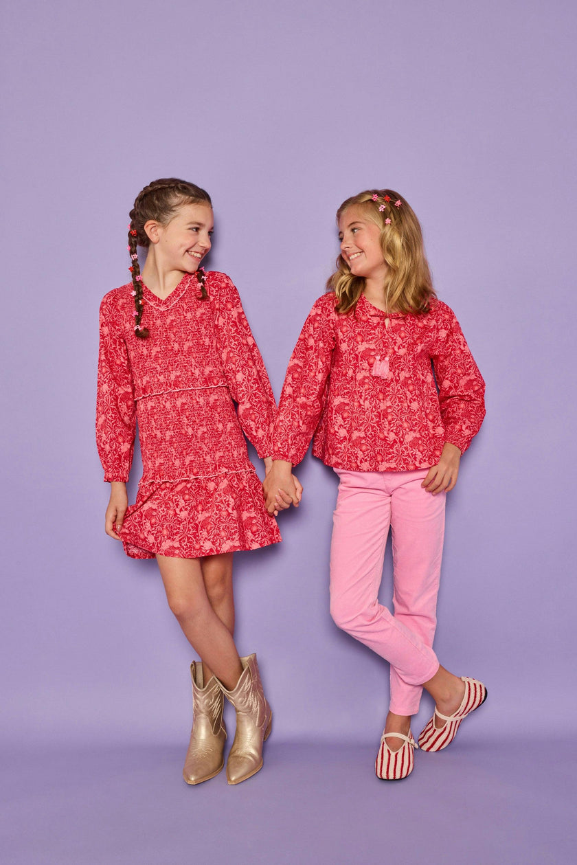 Riviera Top - Cambridge Crimson Floral