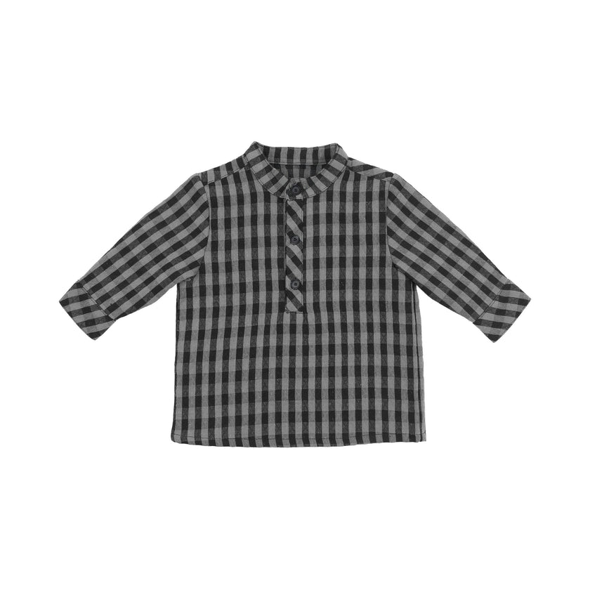 Plaid Collar Boys Shirt
