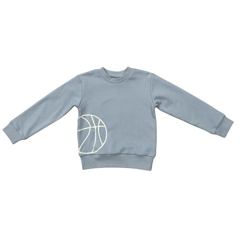 Boys Dario Graphic Sweatshirt in Blue Fog