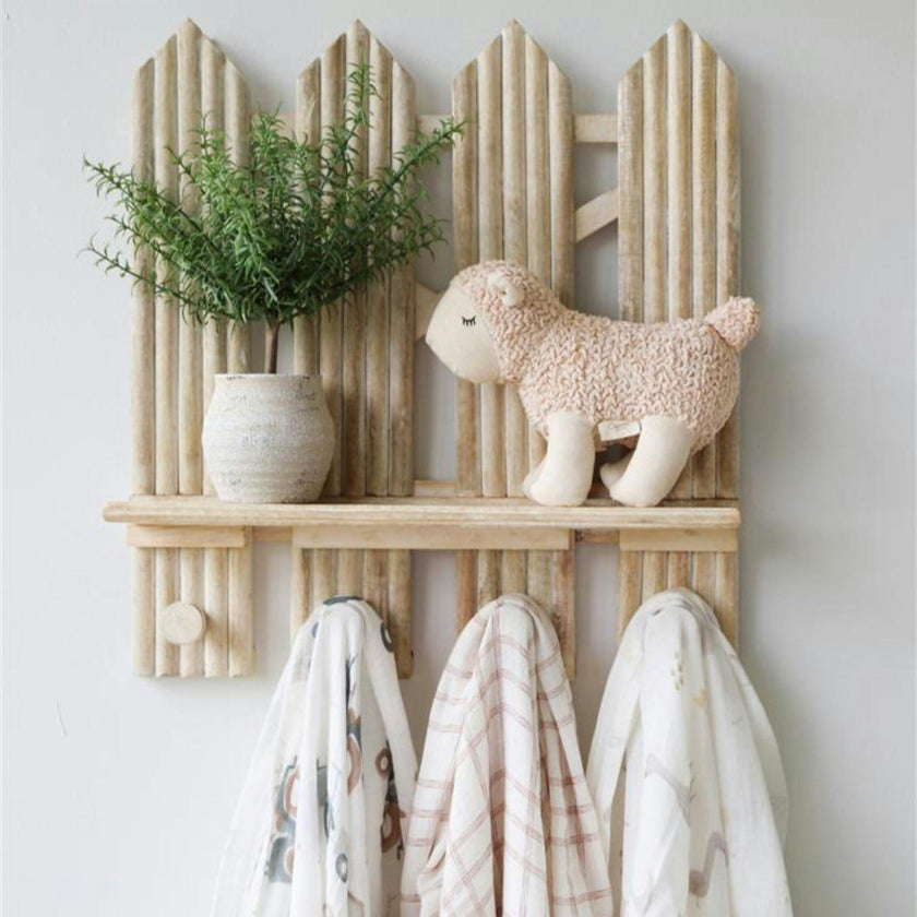 Charlie Farmhouse Wooden Fence Wall Shelf