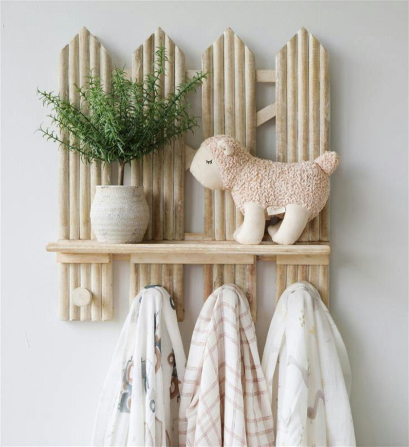 Charlie Farmhouse Wooden Fence Wall Shelf