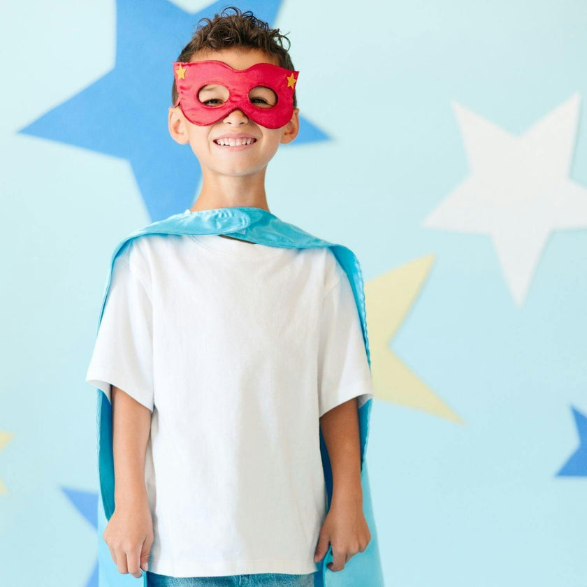 Gold Champion Superhero Cape & Mask Set