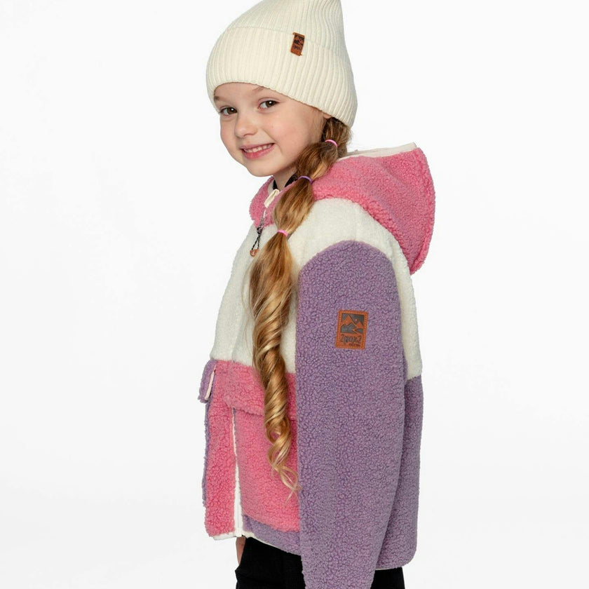 Sherpa Jacket Pink Colorblock