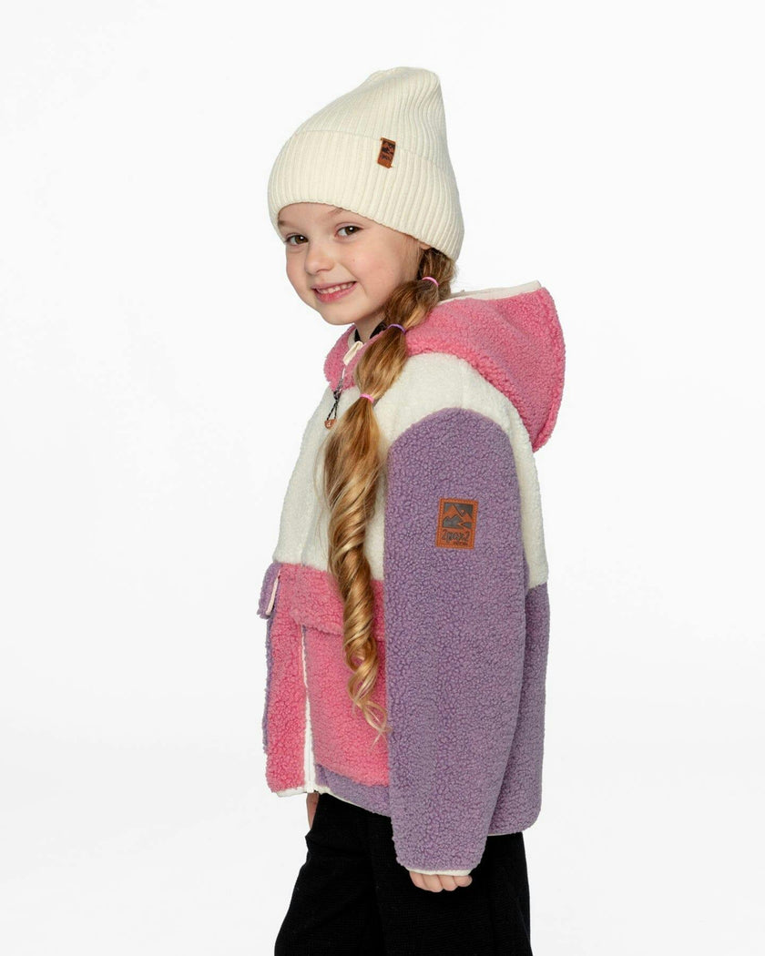 Sherpa Jacket Pink Colorblock