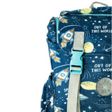 Sleep-n-Pack: Packable Little Kid's Sleeping Bag & Backpack, Cozy Mink, Space & Rockets