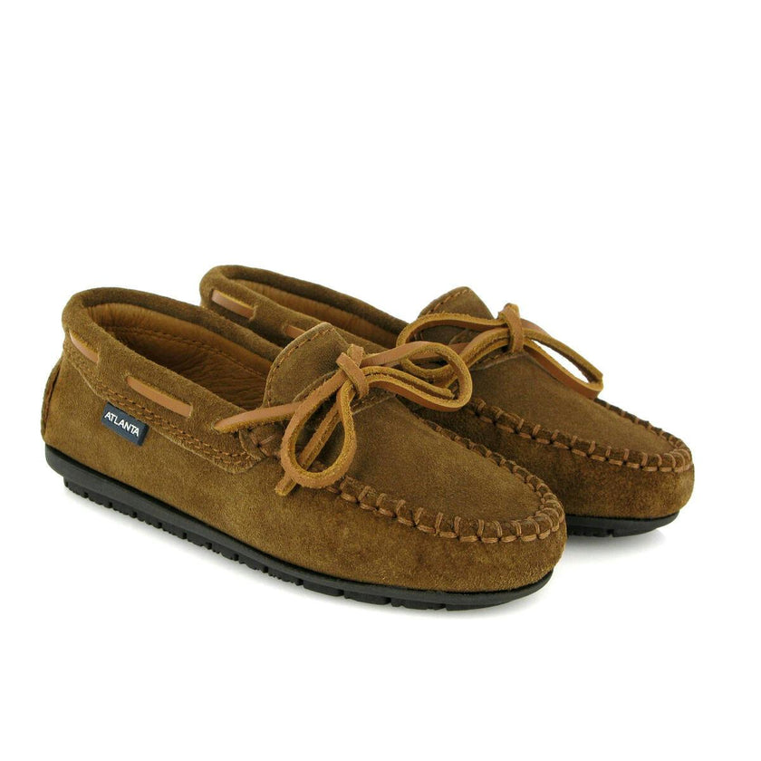 Suede Leather Laces Moccasins, Camel