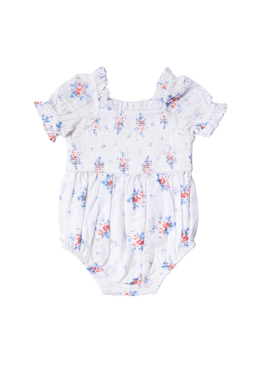 Baby Emily Romper in Heritage Soft Ditsy Floral