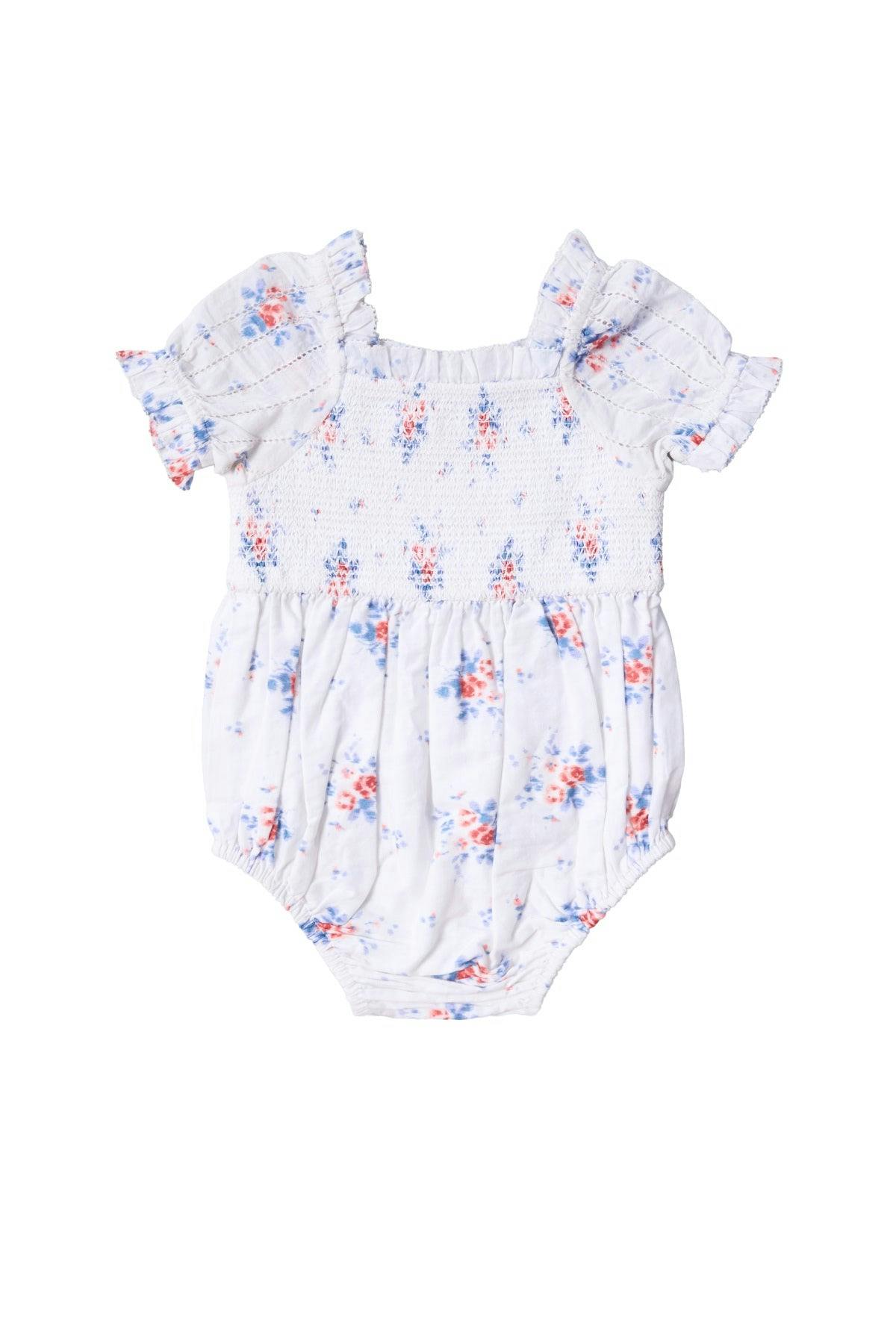 Baby Emily Romper in Heritage Soft Ditsy Floral