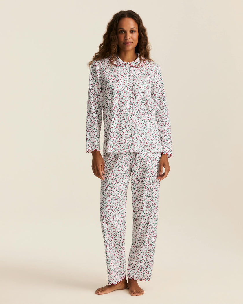 Women's Twill Colette Pajama Set in Winter Garden