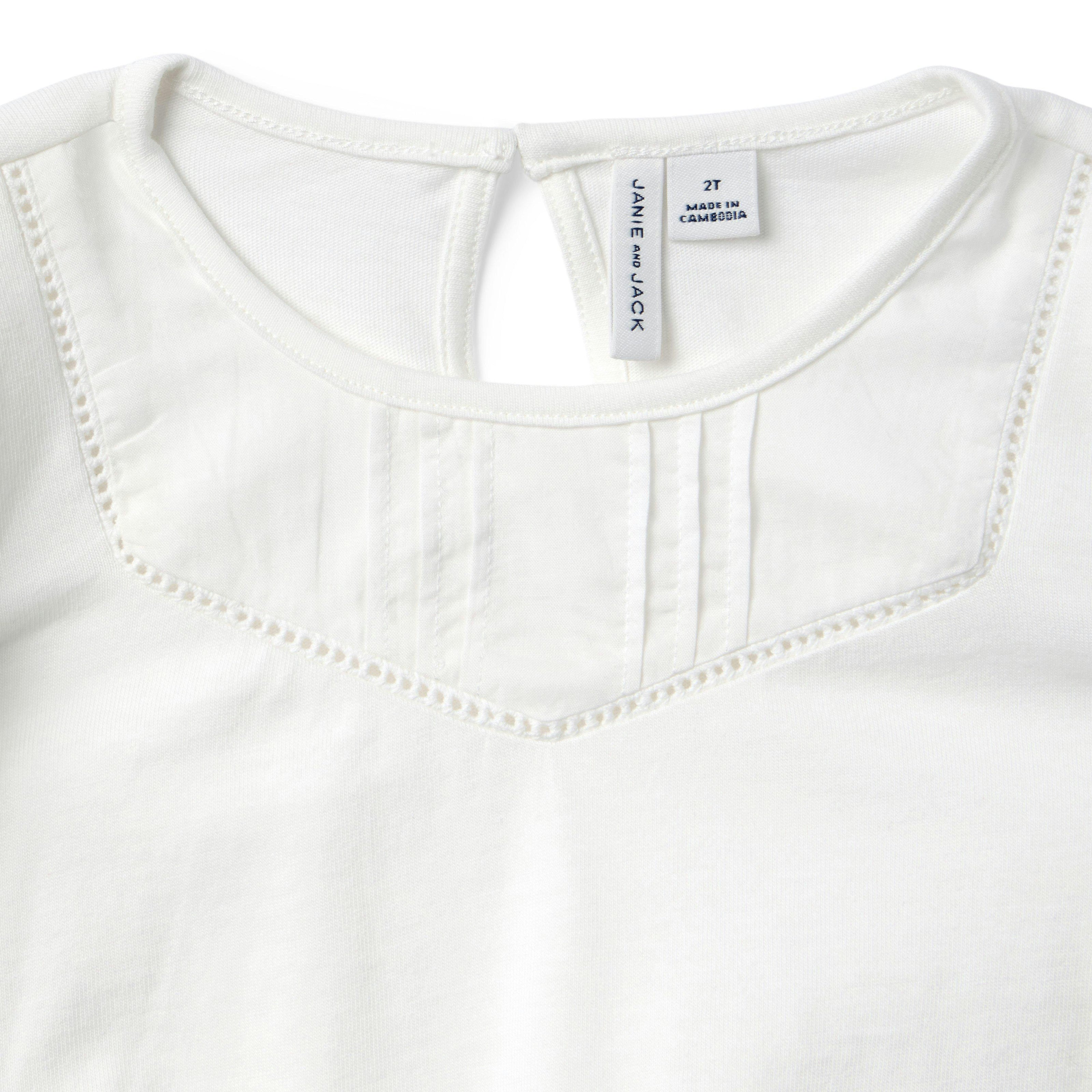 Pintuck Top, white