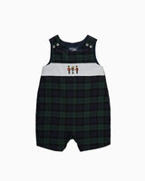 Baby Archie Smocked Romper in Nutcracker