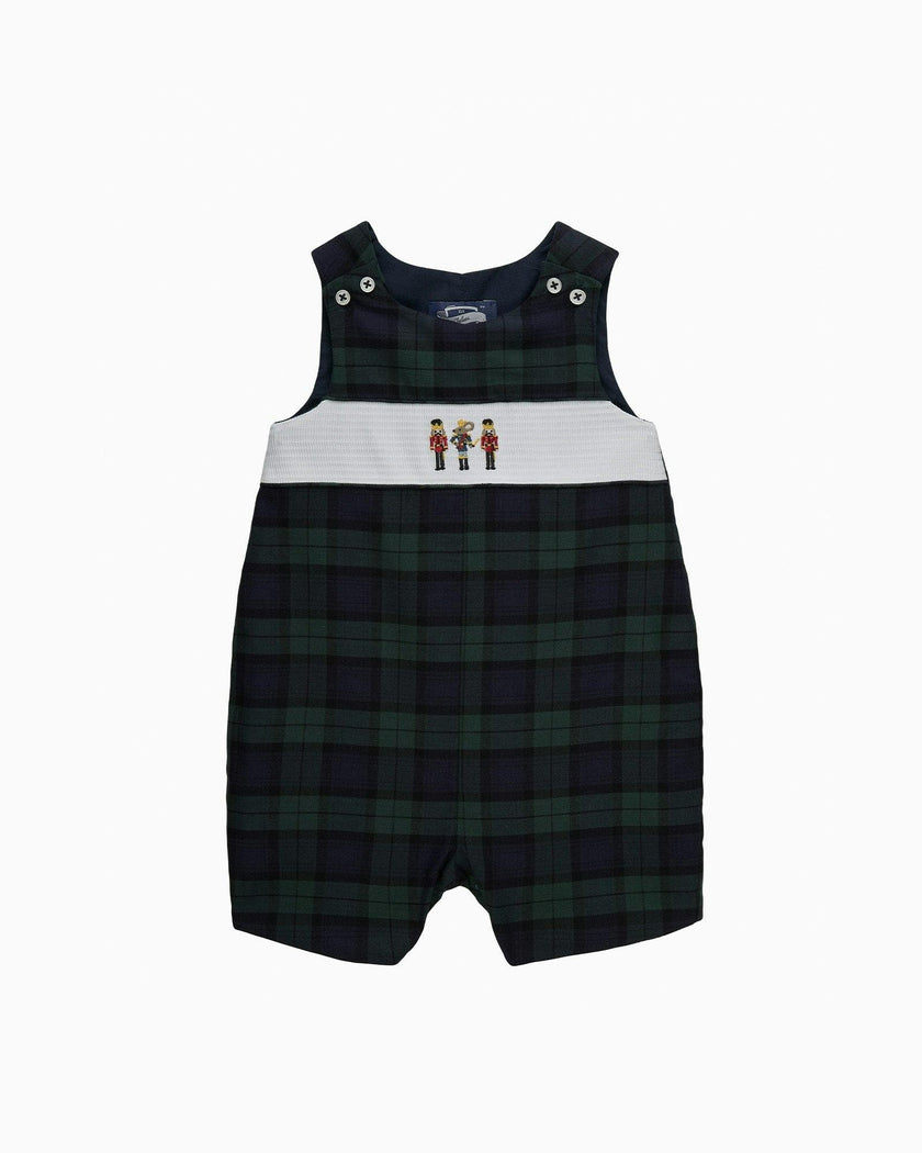 Baby Archie Smocked Romper in Nutcracker