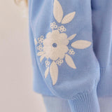 TARTINE ET CHOCOLAT Embroidered Cardigan - Azur