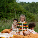 Spring Rainbow Knitted Snuggly Cardigan, Multi