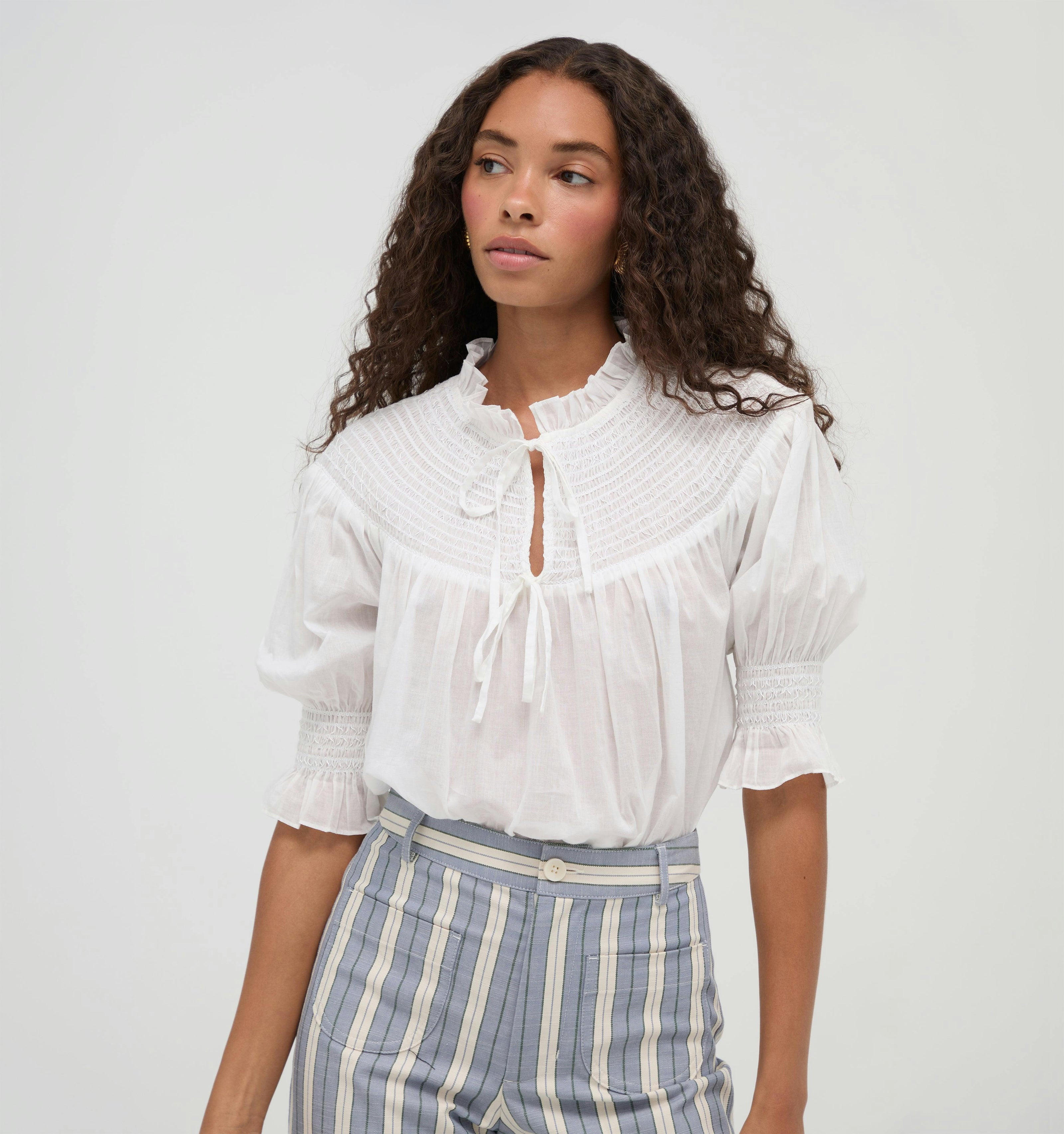 The Zinnia Top -  White