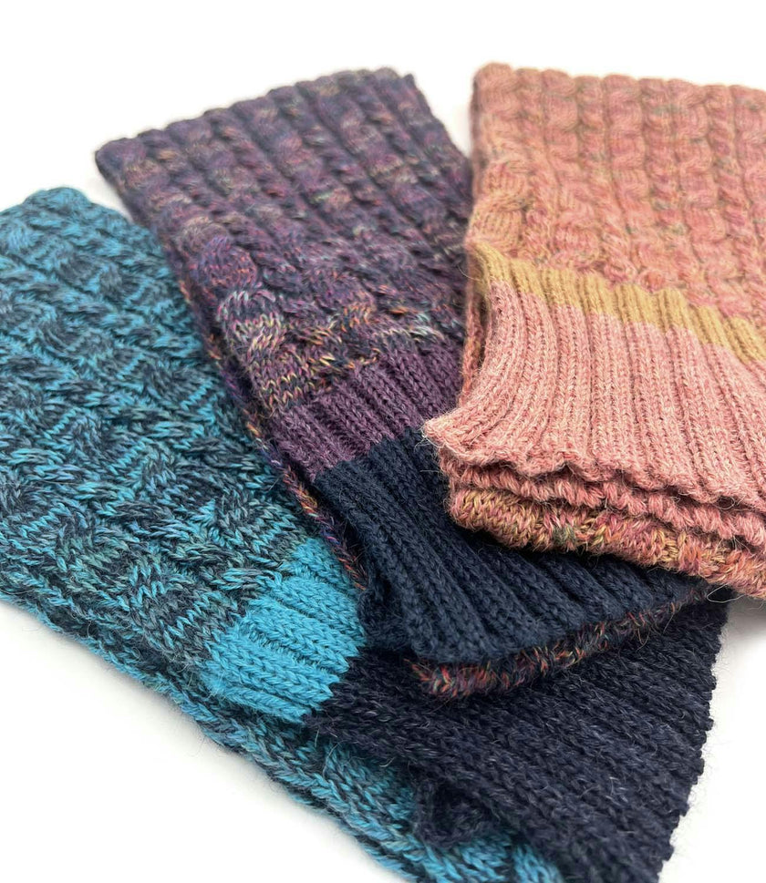 Kids Braided Rib Trim Scarf