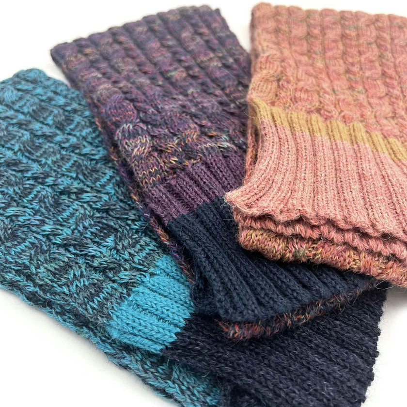 Kids Braided Rib Trim Scarf