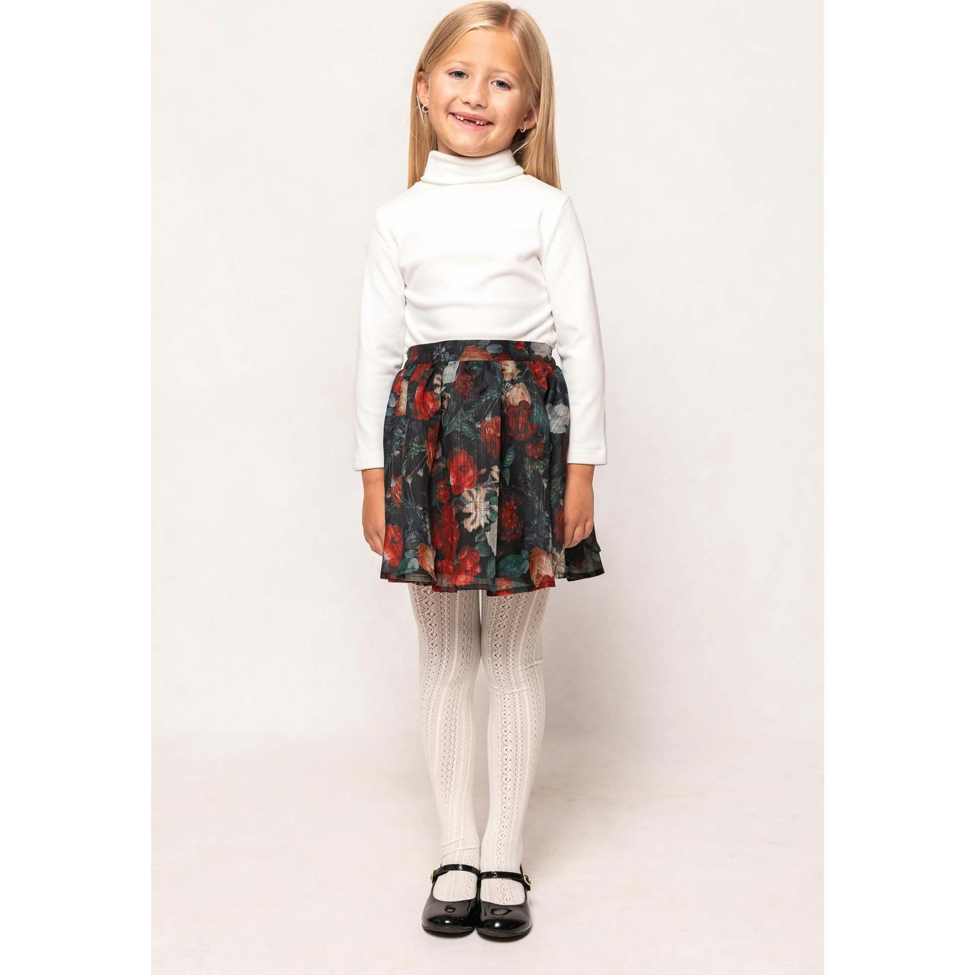 Mini Vanessa Skirt in Midnight Roses