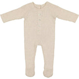 Button Knit Long Sleeve Footie