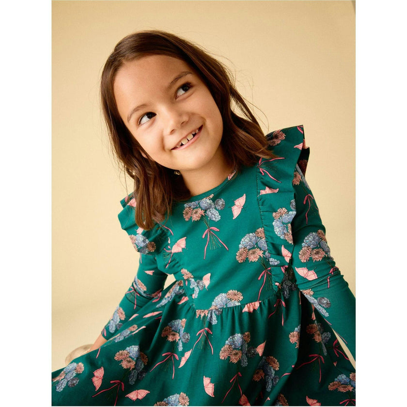 Ruffle Shoulder Ballet Dress, Multi